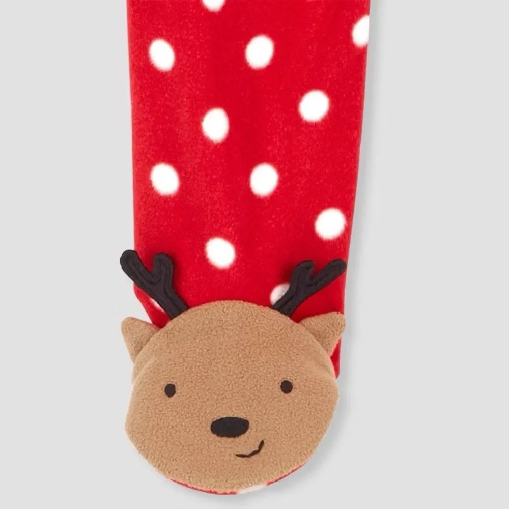 Carter's Just One You nwt Baby Girls' Christmas Reindeer Sleep N' Play - red